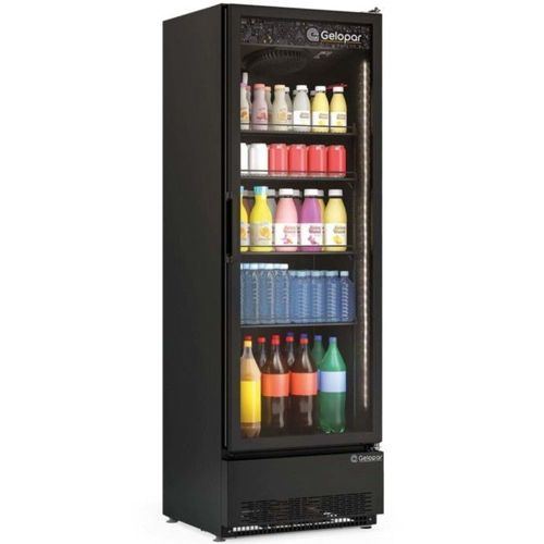 Expositor Vertical com Porta de Vidro 445L GRV45CB Gelopar Conservador  All black 110V