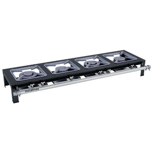 Fogão Industrial Stori Premium 4 Bocas 30x30 M4 Metalmaq Fogão Baixa Pressão Pintado