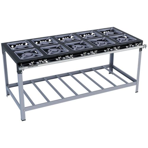 Fogão Industrial Stori Premium 10 Bocas 30x30 M17 Metalmaq Fogão Baixa Pressão Pintado