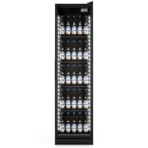 Cervejeira Vertical Porta de Vidro 310 Litros GCB30VLB Gelopar Expositor All Black 220V