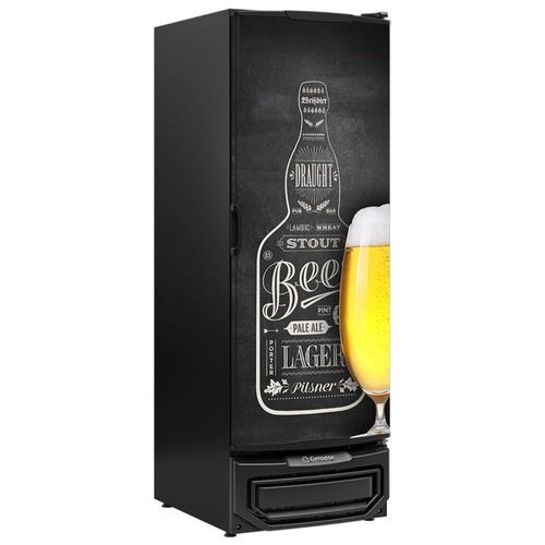 Cervejeira Vertical com Porta Cega 572 Litros GCB57BIN Gelopar Refrigerador Preto Bivolt