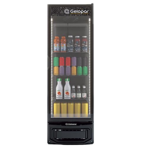 Expositor Vertical com Porta de Vidro 445L GRV45BINLB Gelopar Conservador All Black Bivolt