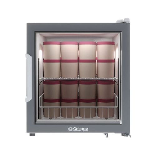Refrigerador Bancada com Porta de Vidro 85L GFB75 Gelopar Expositor Branco 220V
