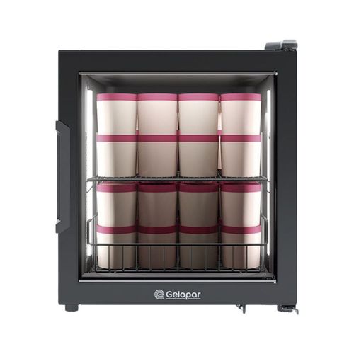 Refrigerador Bancada com Porta de Vidro 85L GFB75CB Gelopar Expositor All Black 110V