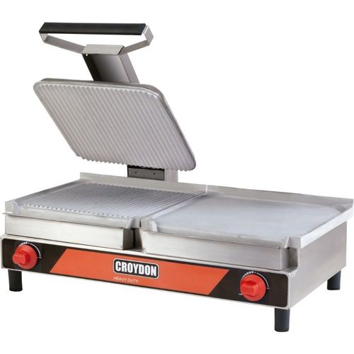 Sanduicheira Elétrica Conjugada Estriada SACE2 Croydon Chapa para Lanche com Prensa SACE2 220V
