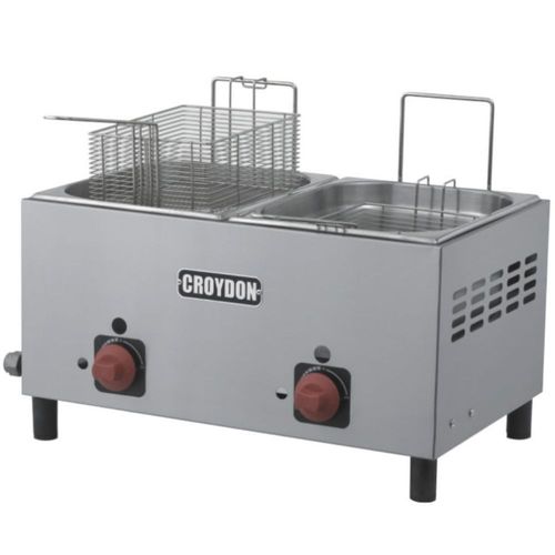 Fritadeira a Gás 9 Litros 2 Cestas F2BG Croydon Fritador Inox