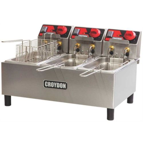 Fritadeira Elétrica 9 Litros 3 Cestos FC3A Croydon Fritador Inox 220V