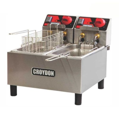 Fritadeira Elétrica 6 Litros 2 Cestos FC2A Croydon Fritador Inox 220V