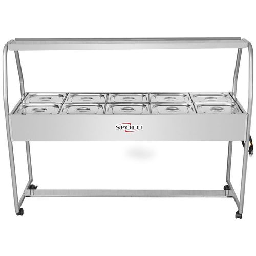 Buffet Térmico 10 Cubas SPL512 Spolu Self Service Inox 220V