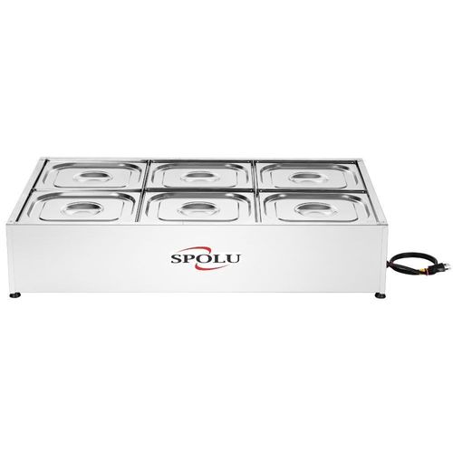 Buffet Térmico de Bancada 6 Cubas SPL506BC Spolu Self Service Inox 220V