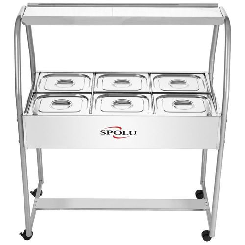 Buffet de Salada Infantil 6 Cubas SPL511IF Spolu Self Service Inox