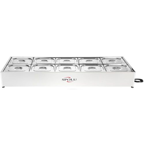 Buffet Térmico de Bancada 10 Cubas SPL512BC Spolu Self Service Inox 220V