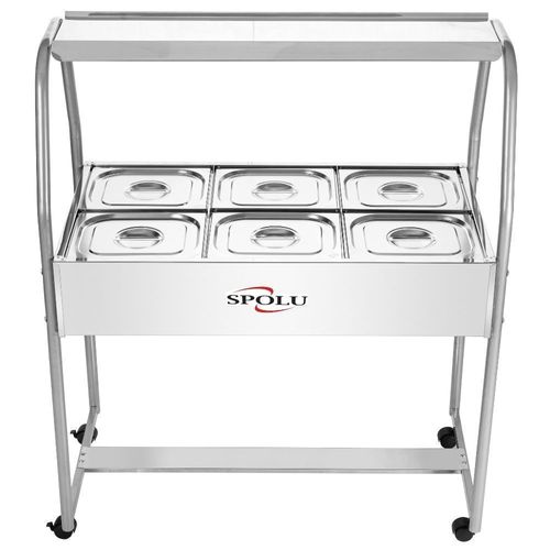 Buffet de Salada 6 Cubas SPL511 Spolu Self Service Inox